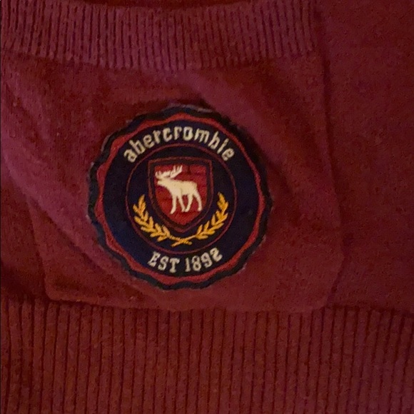 Abercrombie cardigan merlot xl preppy patch - Picture 6 of 13